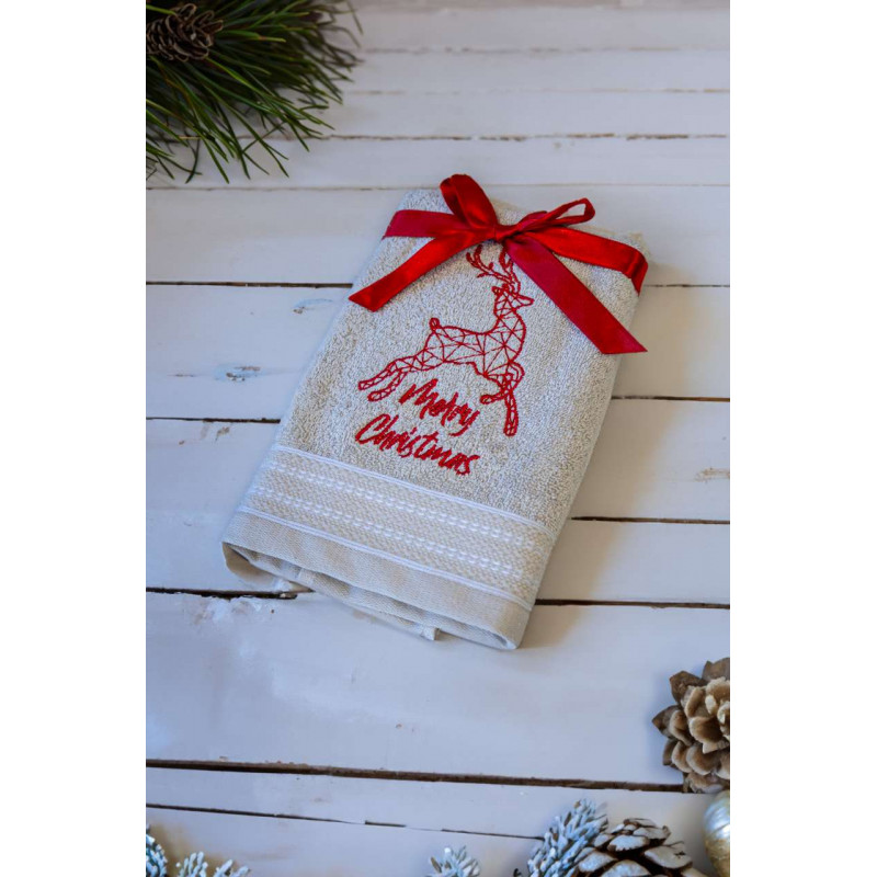 Uterák s vyšívanou ozdobou RAINDEER Bez potlače, Sezónna ponuka, Vianoce, Uteráky / Sherpy image