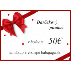 Darčeková poukážka na 50€ Darčeky, Darčekové poukážky