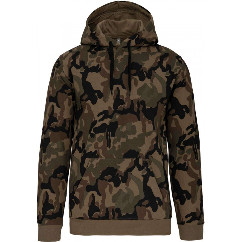 Mikina - Camouflage s kapucou Mikiny, Poľovník / rybár, Mikiny, Bez potlače image