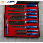 Set kuchynských nožov 9ks, modrá rúčka